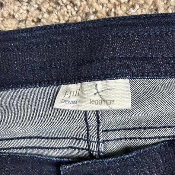 J. Jill Womens Denim Leggings Size 6 Dark Wash Stretch 5-Pocket Skinny Jean - Picture 3 of 6